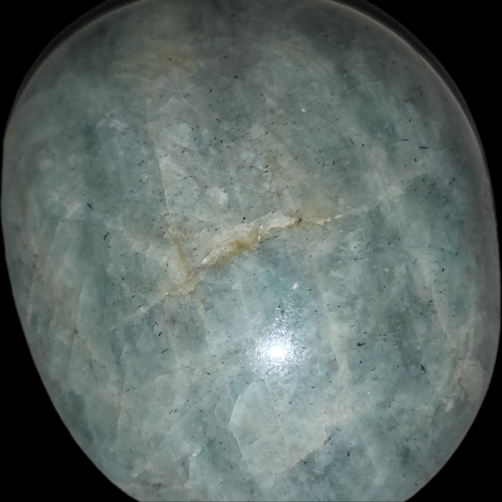Polished Green Amazonite Palm Stone